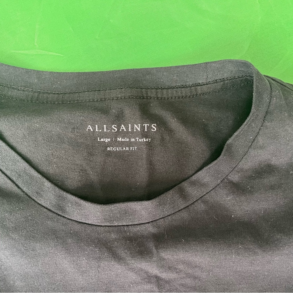 Brand new all saints black t shirt size l